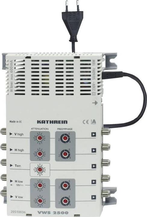 Actual product image Kathrein SAT Multiswitch VWS 2500 Inputs (multiswitch): 5 (4 SAT/1 terrestrial) (Multi switch)