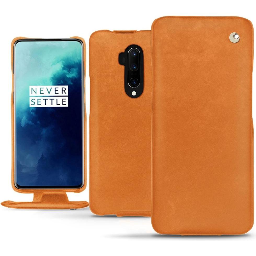 Noreve Lederschutzhülle vertikal (OnePlus 7T Pro), Smartphone Hülle, Orange
