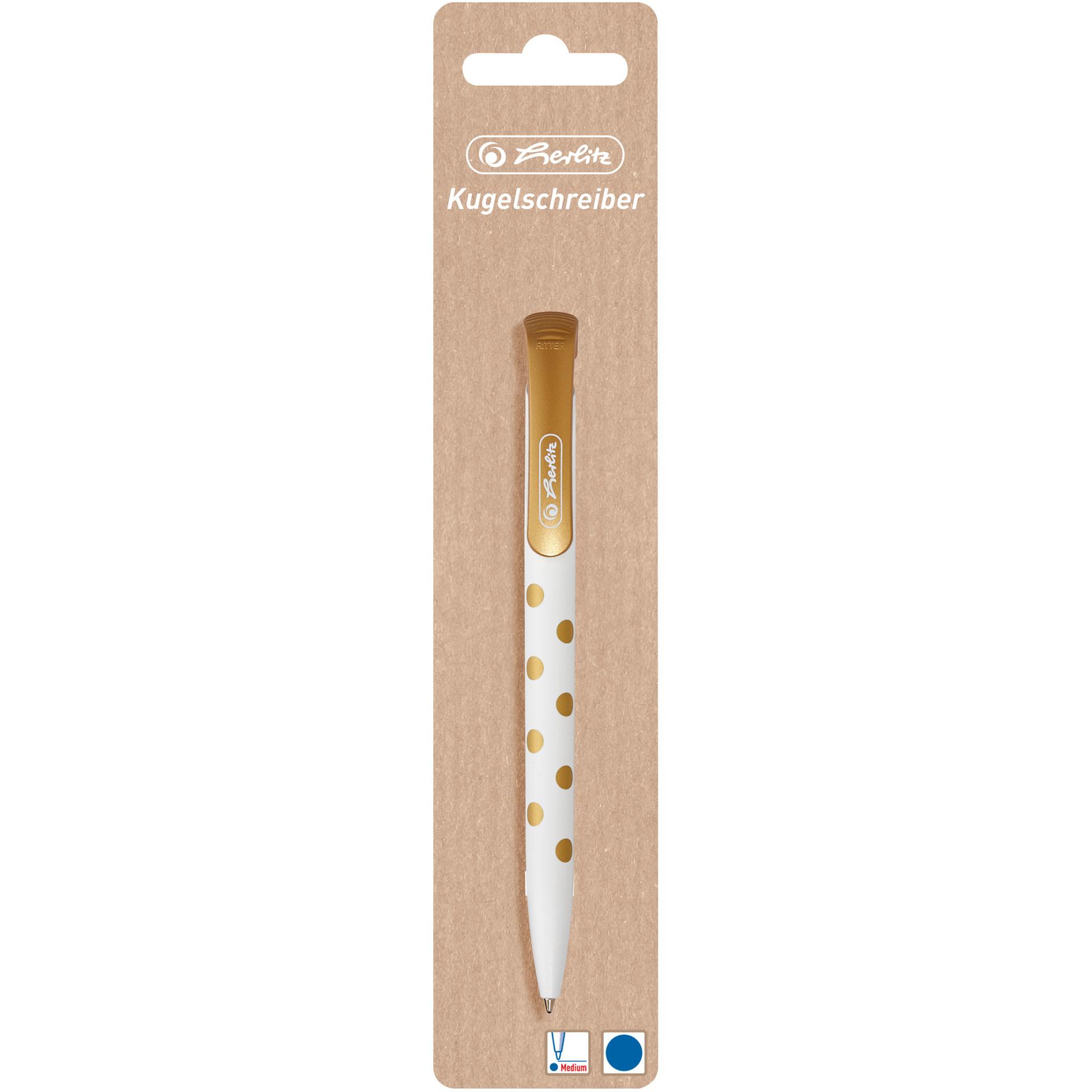 Herlitz, Schreibstifte, Pure Glam (Weiss, Gold, 1 x)