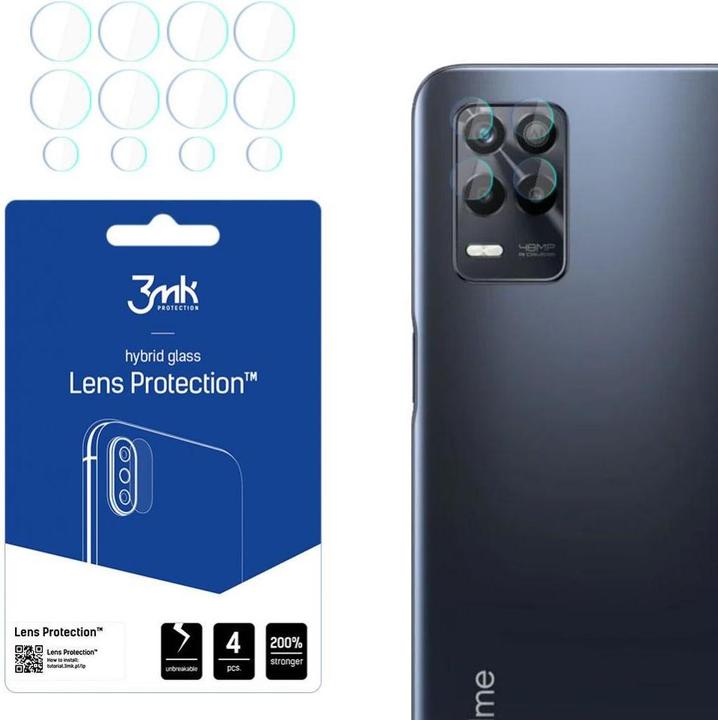 3 Pezzi Protezione Schermo In Vetro Temperato Per Realme 5 6 - Foto 8