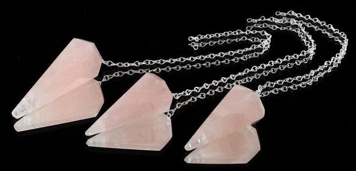 Stein & Shine Pendolo di quarzo rosa (Pietra)