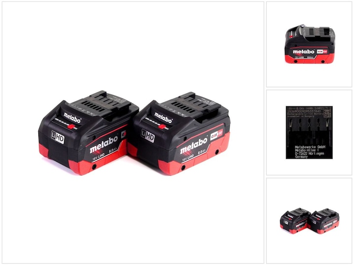 Actual product image Metabo Battery base set 18V with 2x battery LiHD 8,0Ah ( 625592000 ) (18 V)