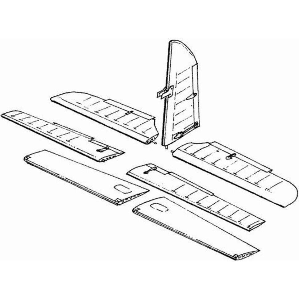 CMK Me-410B Steuerflächen