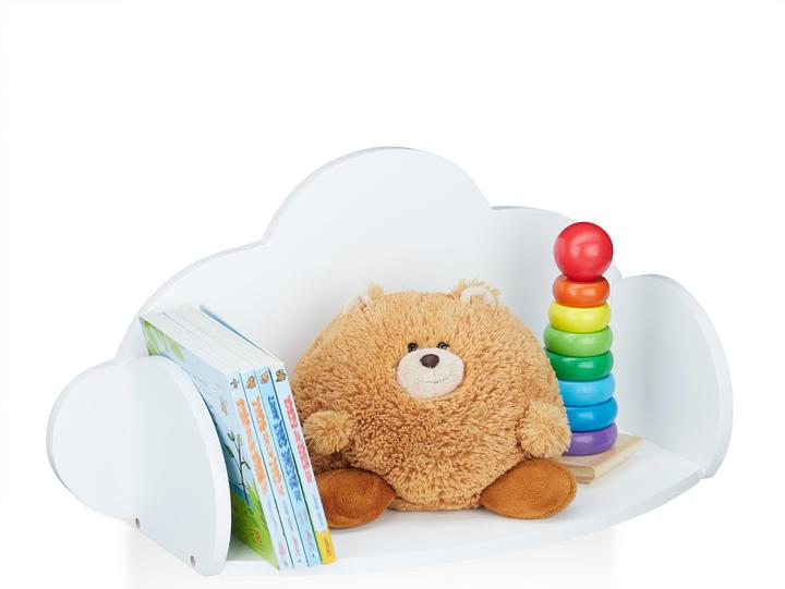 Actual product image Relaxdays Wall Shelf Cloud, Shelving For Children's Room (60 x 21 x 31.5 cm)