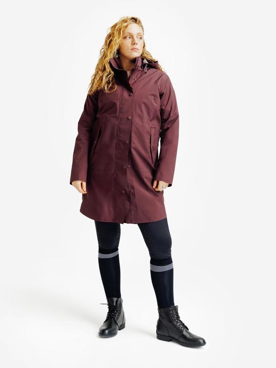 Actual product image Fouganza Long Waterproof Horse Riding Jacket - Brown (L)