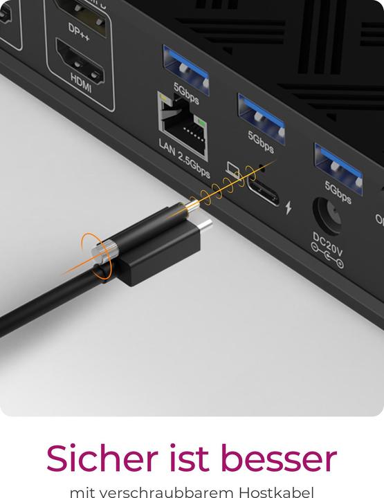 Actual product image Icy Box 17-in-1 DisplayLink (USB-C, 17 Ports)