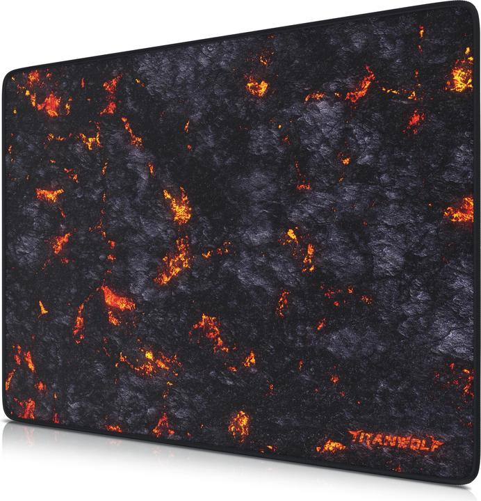 Immagine prodotto Titanwolf Tappetino per mouse da gioco XL, 440 x 350 mm con superficie in tessuto, retro gommato, motivo Lava (XL)