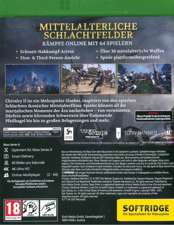 Produktbild Deep Silver Chivalry 2 Day One Edition (Xbox One X, Xbox Series X, DE)