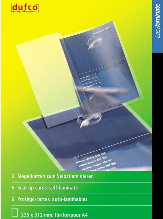 Dufco Selbstlaminierfolien Easylaminate