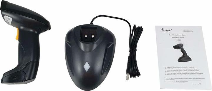 Produktbild equip Barcode Handscanner 2D Laser Wireless USB schwarz (1D-Barcodes, 2D-Barcodes)