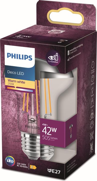 Actual product image Philips Lamp 4 W (42 W) E27 Warm White (E27, 4 W, 505 lm, 1 x, E)