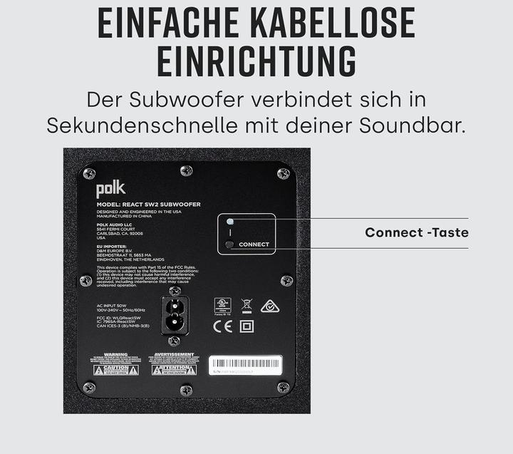 Actual product image Polk React Sub Subwoofer