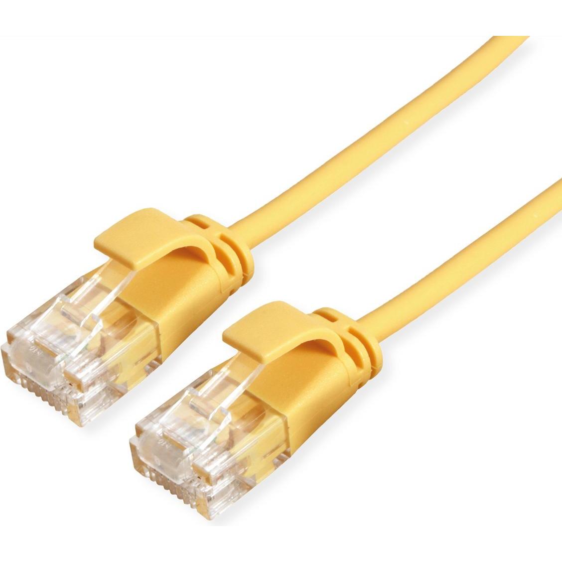 Thumbnail - Roline UTP DataCenter Patchkabel Kat.6A, LSOH, slim, gelb, 2 m (U/UTP, CAT6a, 2 m), Netzwerkkabel