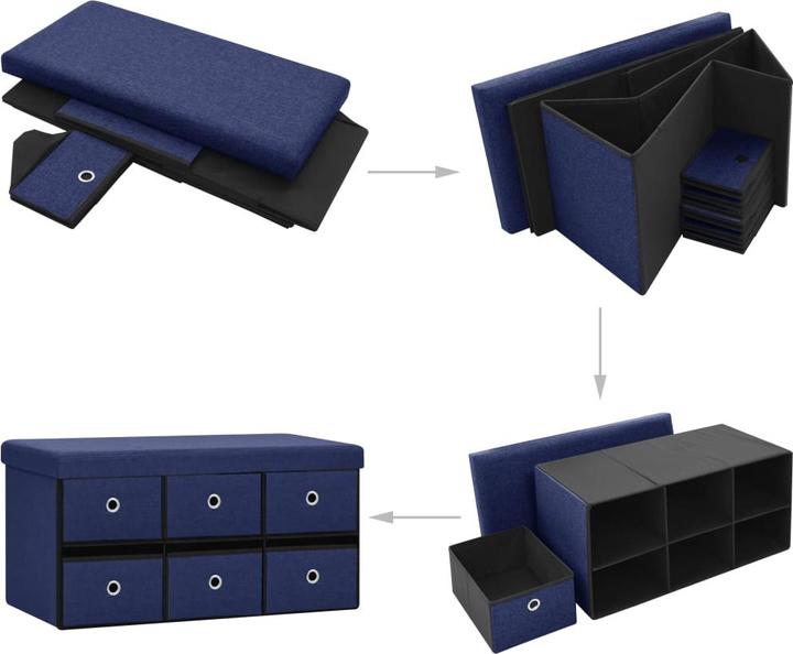 Actual product image vidaXL Bank mit Stauraum (76 cm)