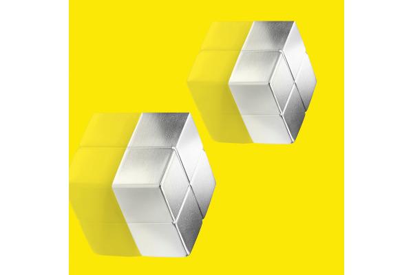 Actual product image Sigel SuperDym magnets C10 Extra-Strong, up to 13 sheets (A4, 80g/m²), cube design, 20x20 mm, 2 pcs. (2 x)