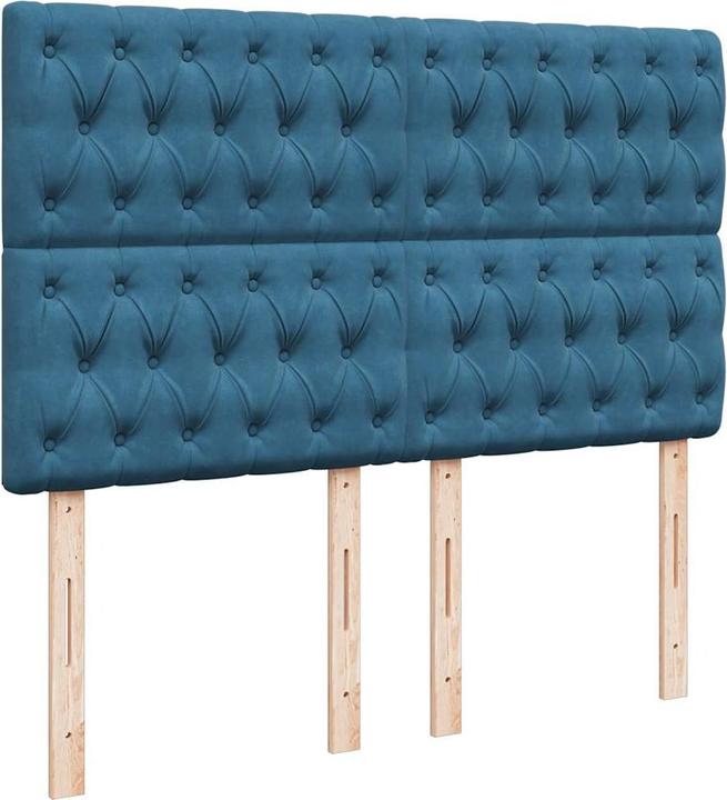 Image du produit vidaXL Bo x lit de saut avec matelas 160 x 200 cm velours (160 x 200 cm)