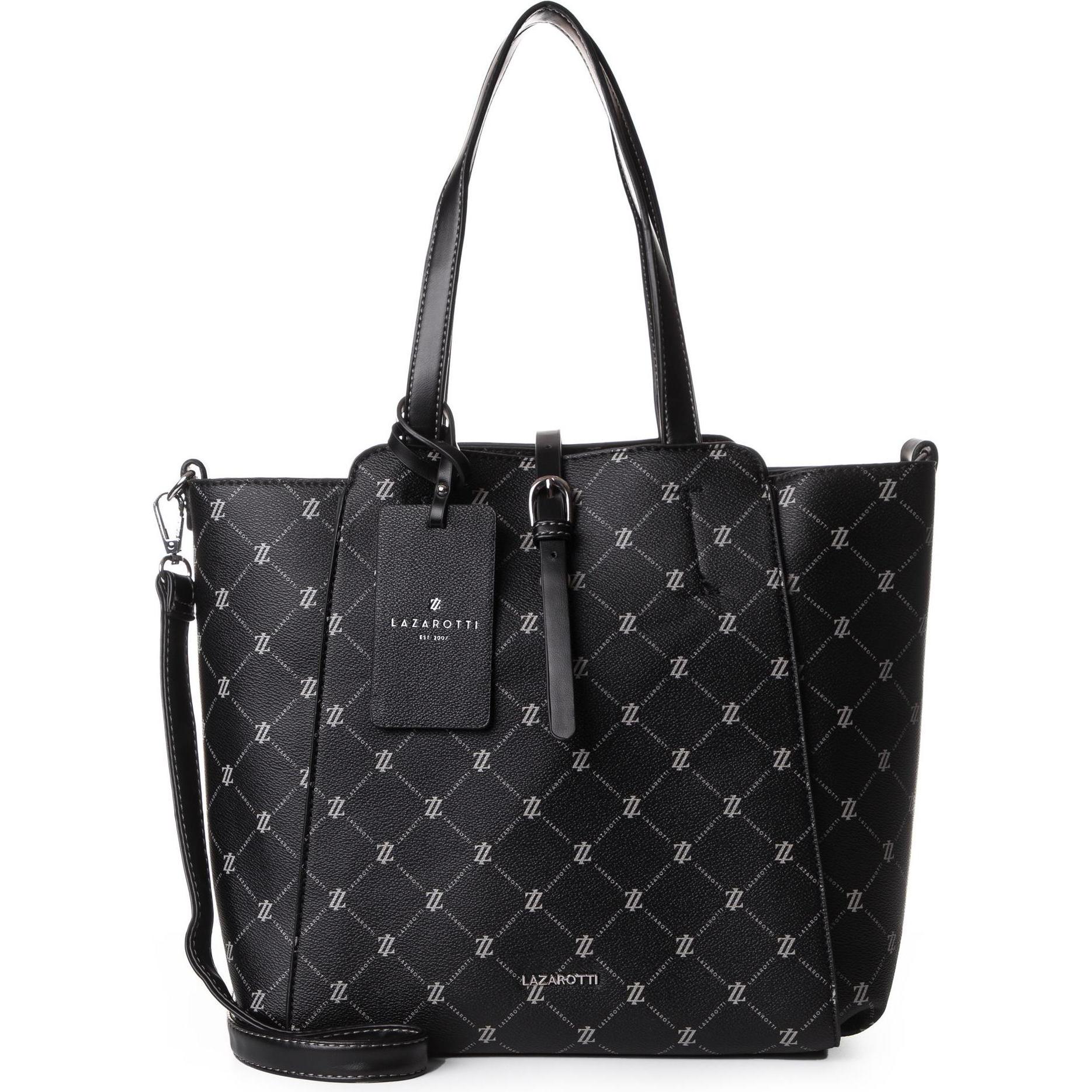 Lazarotti, Tasche, Palermo Handtasche 34 cm, Schwarz, (14 l)
