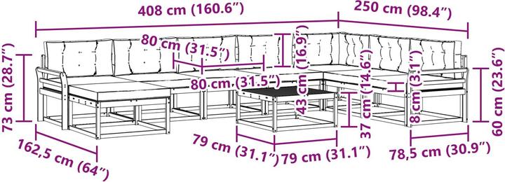 Produktbild vidaXL Outdoor-Sofagarnitur