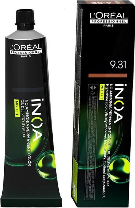 Produktbild L'Oréal Professionnel Dauerfärbung Inoa Color Nº 9.31 Extra helles Blond (60 g) (Nº 9.31 Extra helles Blond (60 g))