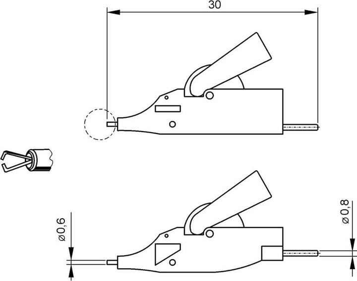 Produktbild SKS Krokodilklemmen-Set Steckansch