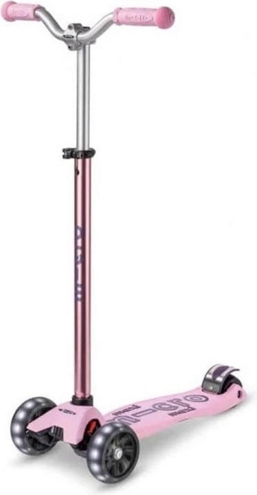 Micro Children's kickboard Maxi Deluxe Pro LED (rose)