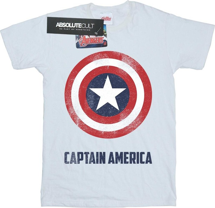 Immagine prodotto Maglietta Capitan America con testo scudo (S)