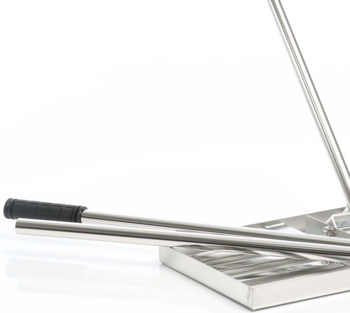 Actual product image Wiltec Edelstahl Rasenrakel mit Stiel Gr. M Sanden Leveler Flächenebner Garten