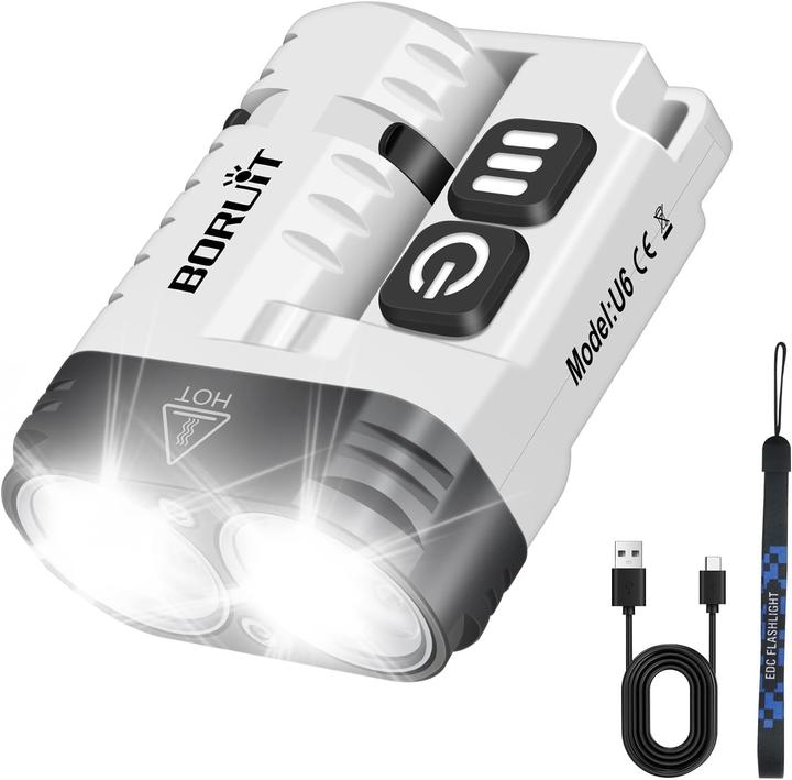 Boruit U6 Magnetische Mini-Taschenlampe - wasserdicht - Multifunktion (1600 Lumen )