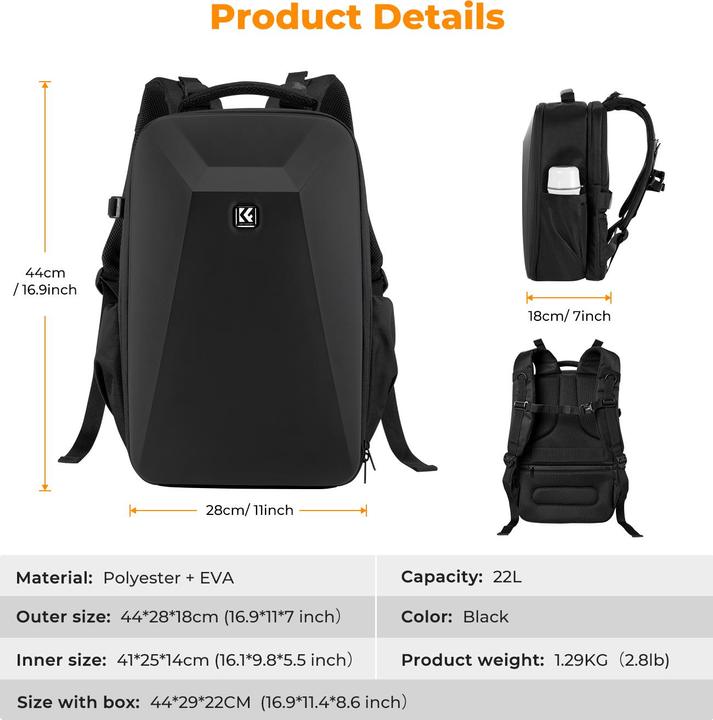 Actual product image K&F Concept Nature Wander 10 (Photo backpack, 22 l)