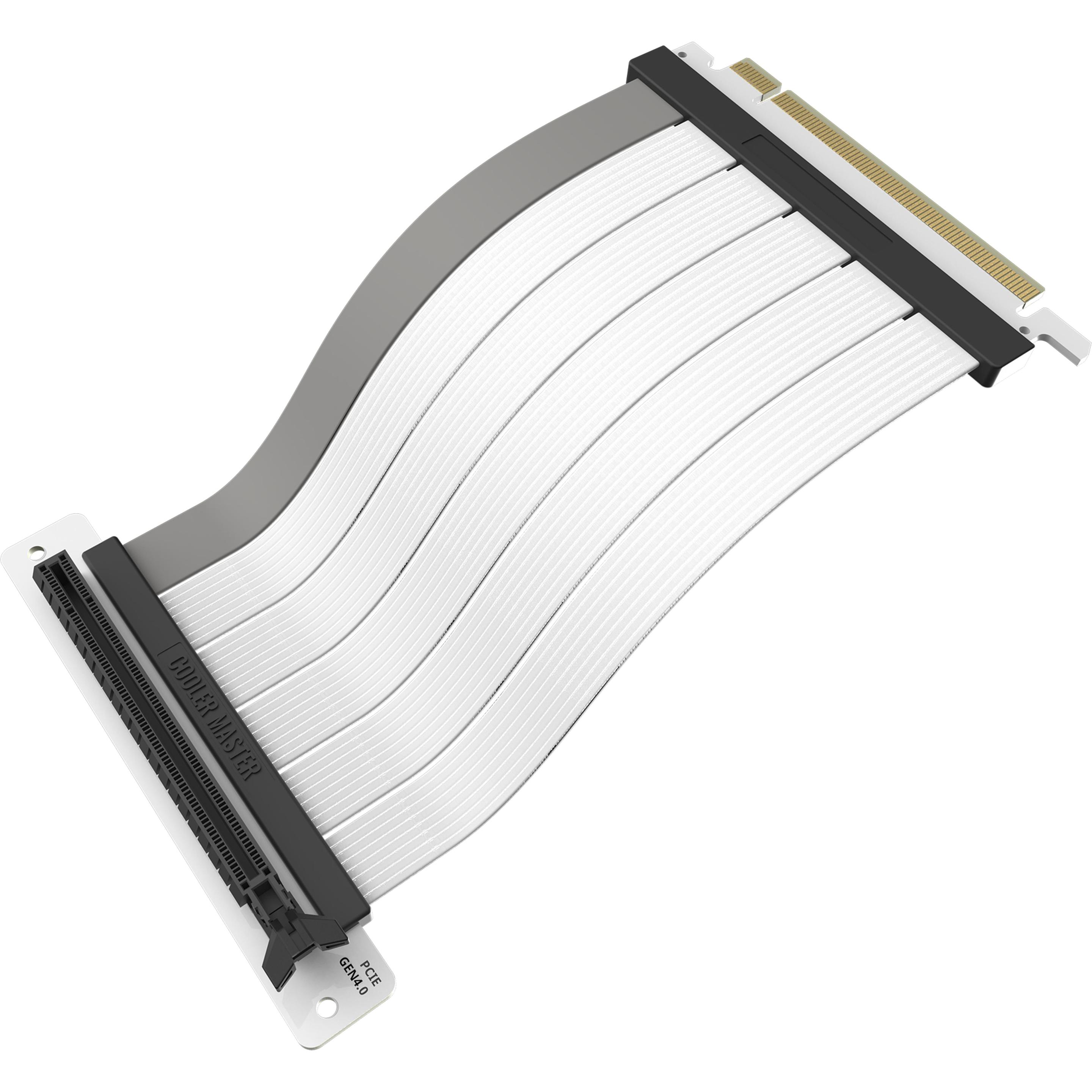 Cooler Master PCI-E Riser Karte 4.0 x16 V2 200 mm Weiss, Mainboard Zubehör