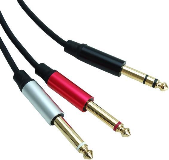 Produktbild keepdrum Splitter-Kabel AC048M Y-Kabel Klinke 1x Stereo zu 2x Mono 5m (5 m)