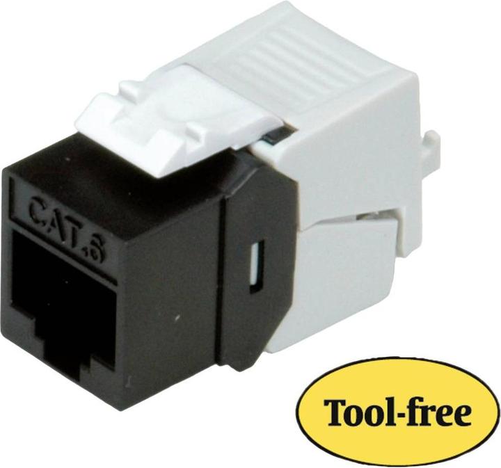 Actual product image Roline C6 Keystone UTP180°,tool-less (CAT6)