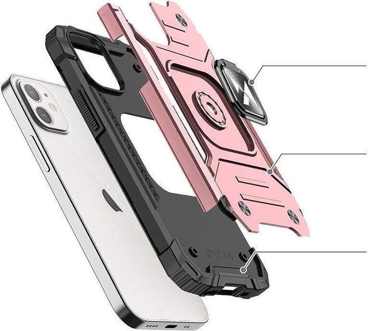 Immagine prodotto Wozinsky Custodia Ring Armor per iPhone 14 cover blindata supporto magnetico anello oro (Apple iPhone 14)