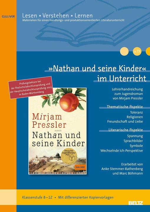 Produktbild »Nathan und seine Kinder« im Unterricht (Deutsch, Anke Stemmer-Rathenberg, Marc Böhmann, 2011)