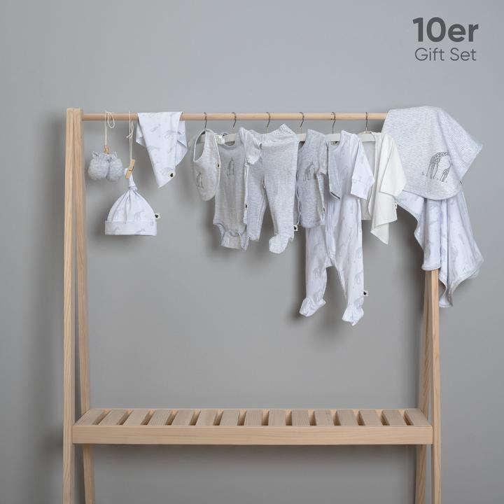 Image du produit TotsTale Coffret cadeau 10 pièces en coton biologique Premium - Essentiels pour nouveau-nés (50, 56, 62, 68)