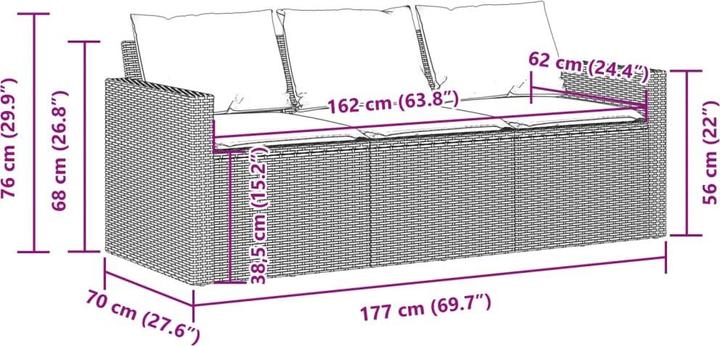 Produktbild vidaXL Gartensofa