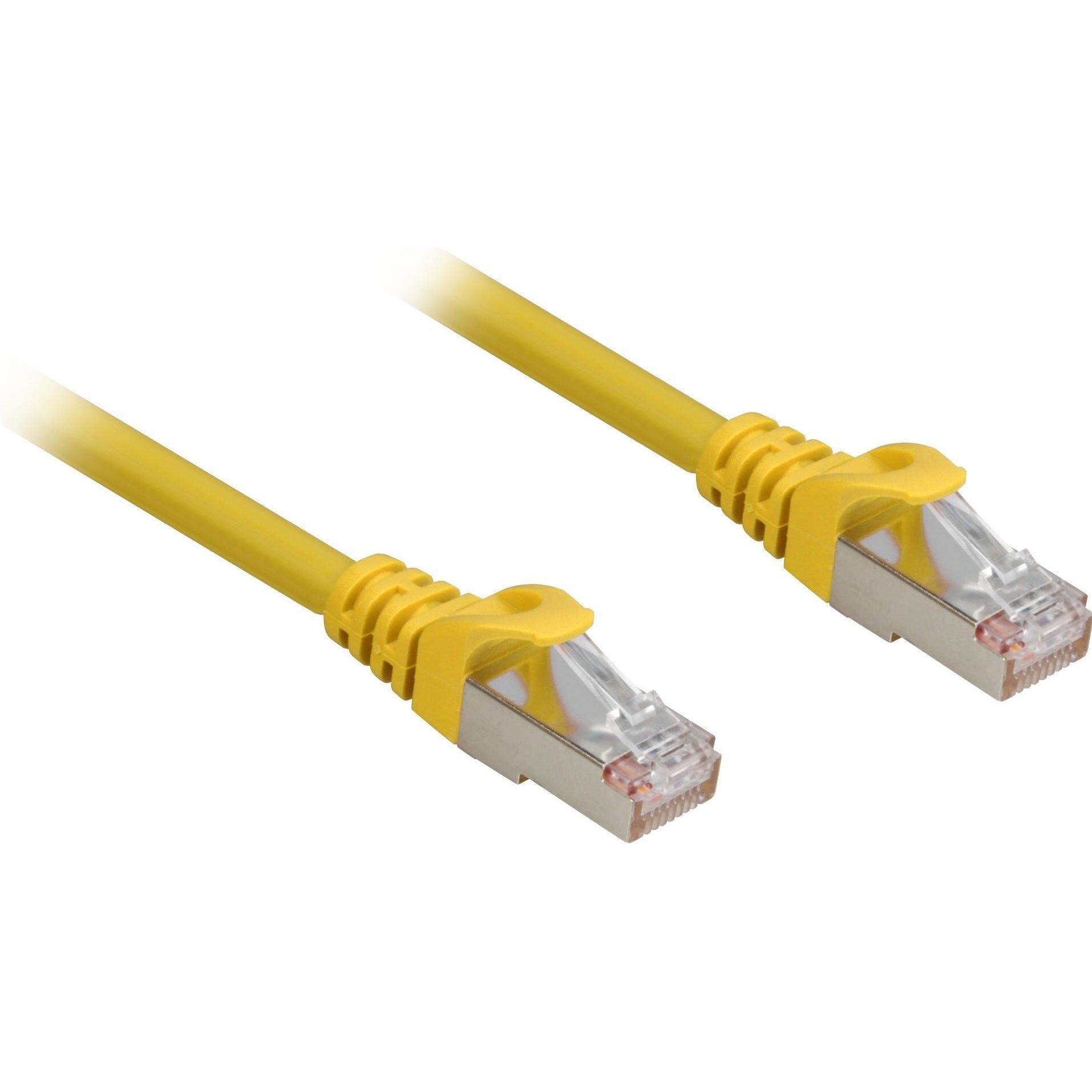 Sharkoon RJ45 CAT.6a SFTP LSOH ye 3,0m Halogenfrei (S/FTP, CAT6a, 3 m), Netzwerkkabel
