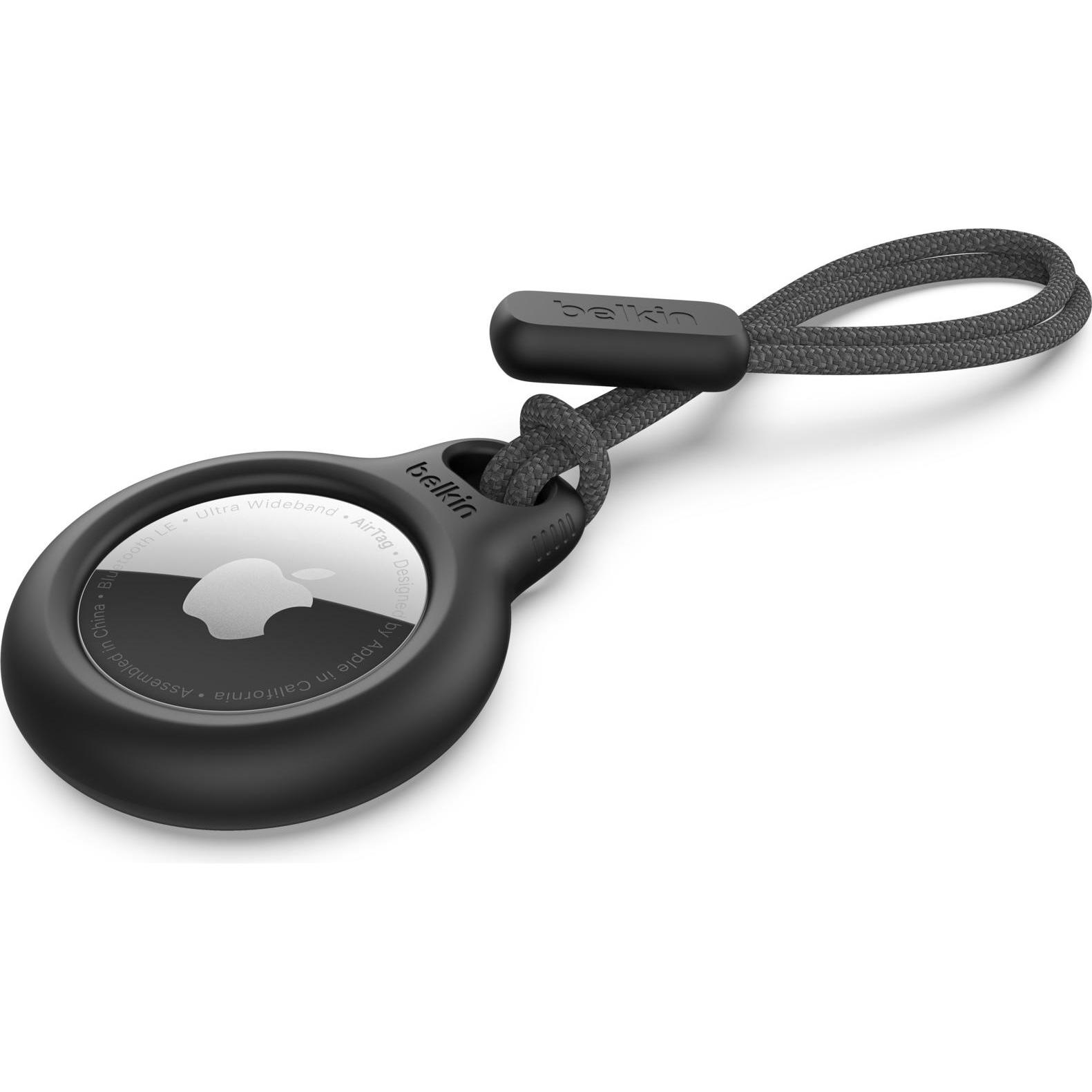 Belkin AirTag Anhänger mit Schlaufe, Tracker Zubehör, Schwarz