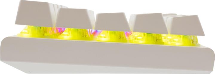 Actual product image White Shark GK-002211V2 Wakizashi 2 White US Red Switches (63 Keys)