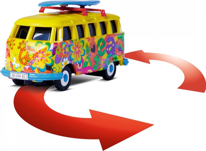 Produktbild Carson Modellsport 1:87 VW T1 Bus Flower Power 100% RTR 1:87 RC Einsteiger Mo (RTR Ready-to-Run)