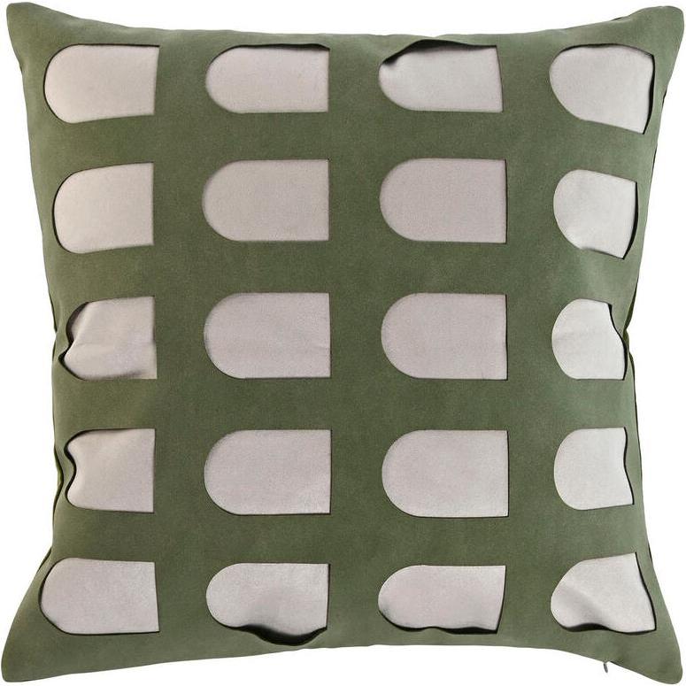 Esprit Verde/Bianco Cuscino Decorativo, Kissen Home Weiss Grün 45 X 10 X 45 Cm (45 X 45 Cm)