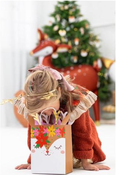 Produktbild Partydeco Geschenktasche Reh 20.5 x 30 x 10.5 cm, Mehrfarbig (1x)