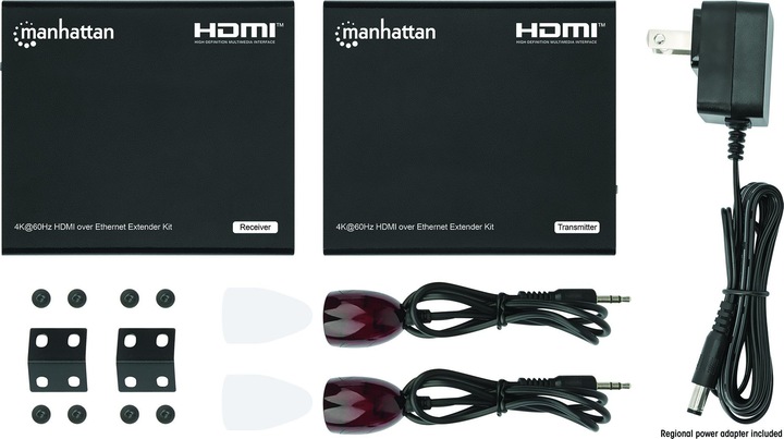 Produktbild Manhattan 4K@60Hz HDMI over Ethernet Extender Set bis zu 70m