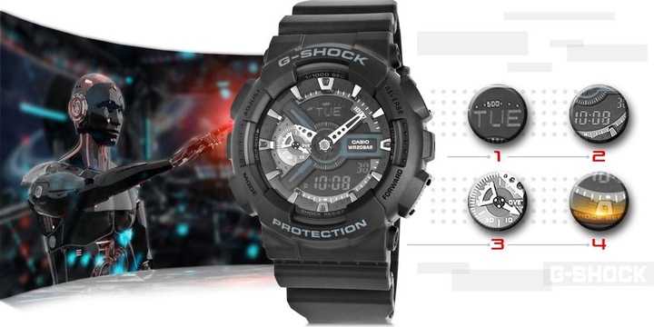 Produktbild G-Shock Ga-110 (Analoguhr, Digitaluhr, 55 mm)
