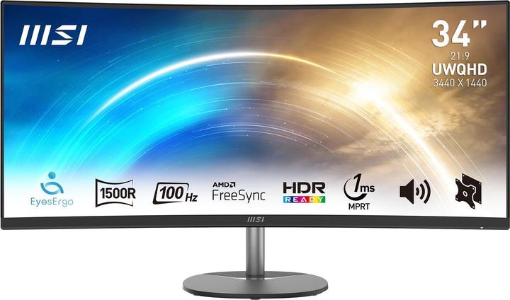 Produktbild MSI Pro MP341CQ (3440 x 1440 Pixel, 34")