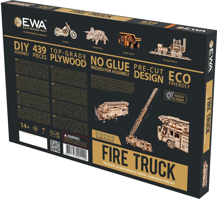 Image du produit Eco Wood Art Camion de pompiers - Kit de construction en bois 3D