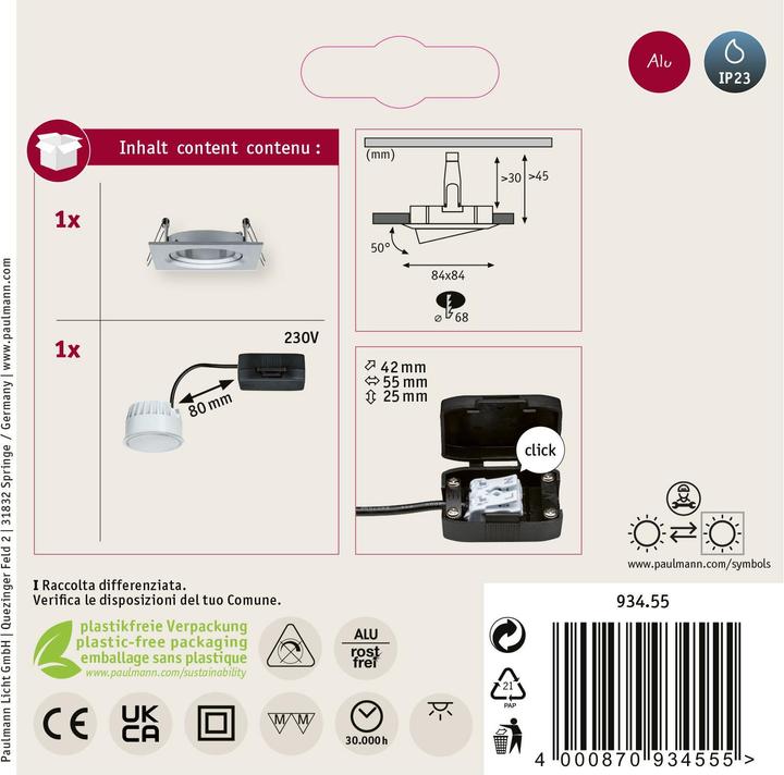 Image du produit Paulmann Luminaire encastré Nova (460 lm)