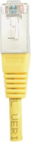 Productafbeelding Exertis Connect Patchkabel F/UTP, CAT.6, geel, 1,0 m Patchkabel met bijzonder smalle knikbeveiliging (F/UTP, CAT6, 1 m)