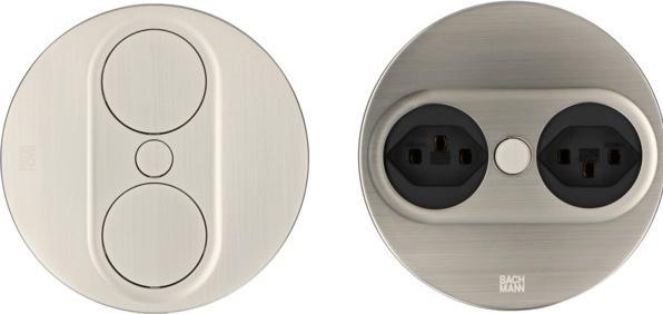 Produktbild Bachmann Einbausteckdose Twist 2 rund