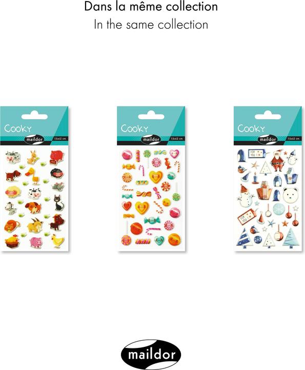 Image du produit My Mandarine Cooky, Sach 8 pl 7,5x12cm, Assortiment n°2, Animaux - A motifs